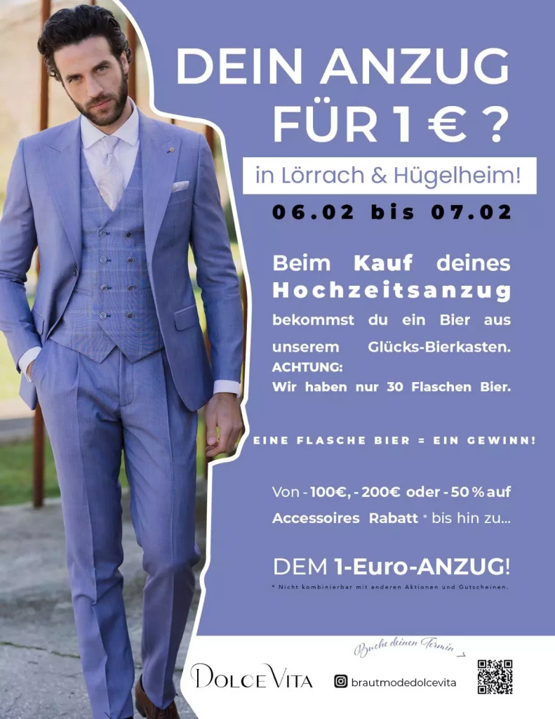 Ausverkauf_Hochzeitsanzug-Februar-2026_Dolce Vita-Lörrach-Hügelheim-Freiburg-Basel