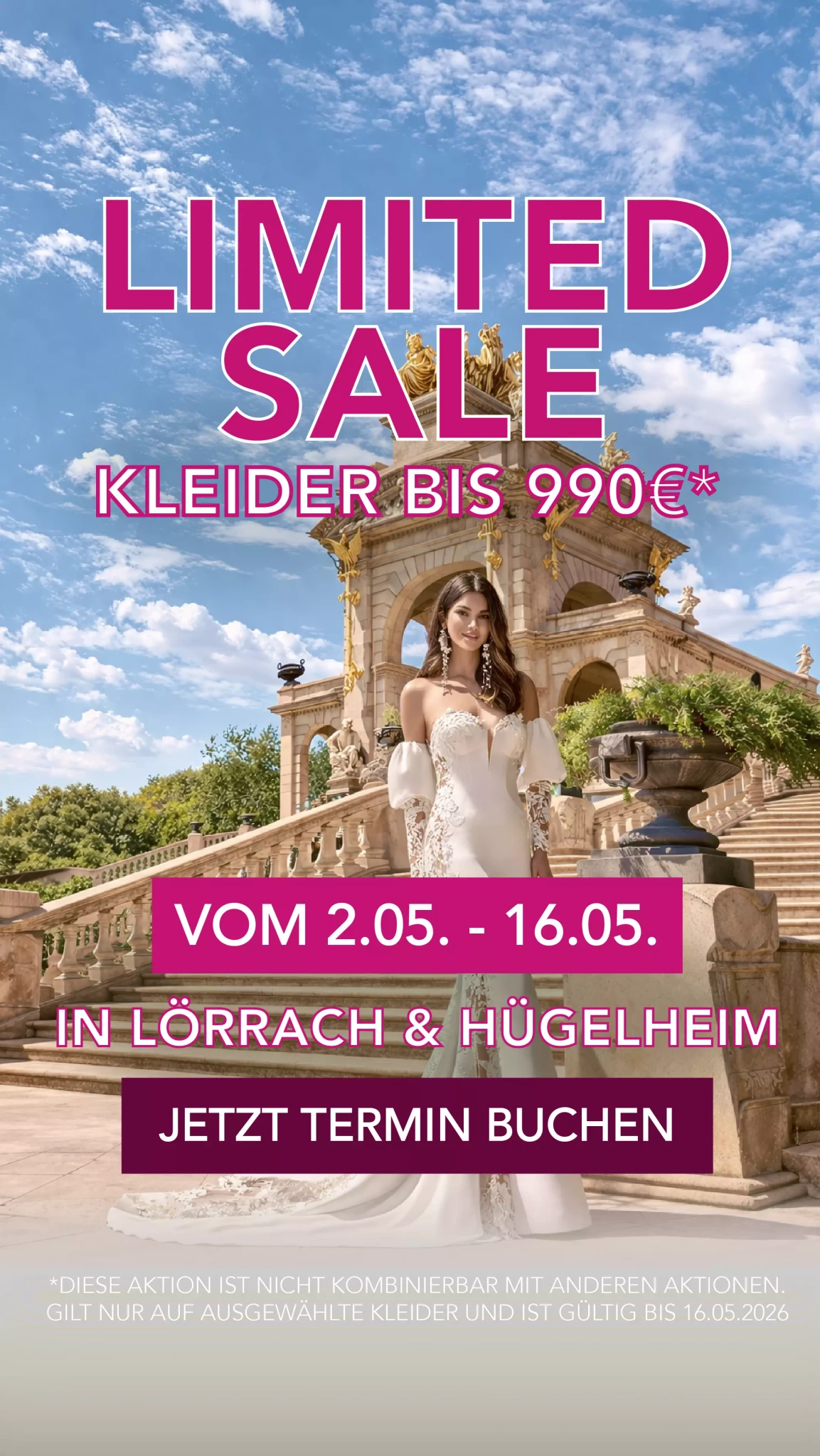 Brautkleid Mega Sale Lörrach Hügelheim Dolce vita Brautmode Brautkleid bis 990 Euro