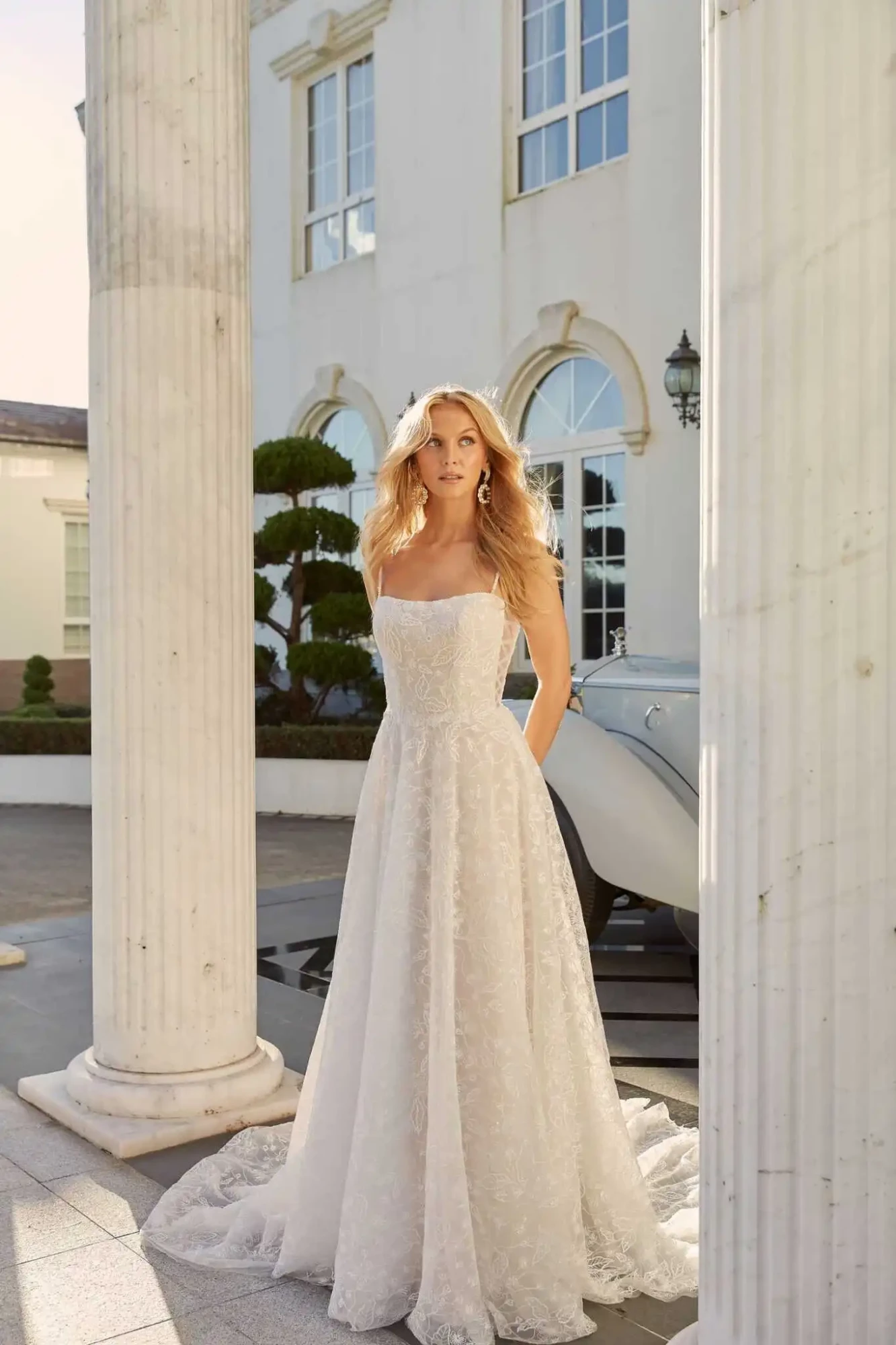 DANICA-ML22101-FULL-LENGTH-FLORAL-LACE-ALINE-GOWN-WITH-THIN-STRAPS-SIDE-LACE-UP-AND-ZIPPER-BACK-CLOSURE-WEDDING-DRESS-MADI-LANE-BRIDAL-2-1365x2048